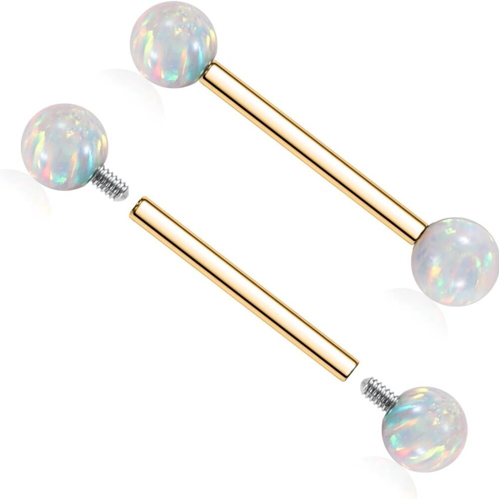 G23 Titanium Nipple Rings Nipple Piercing Nipple Bar Tongue Piercing Jewelry 14G